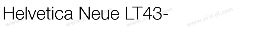 Helvetica Neue LT43字体转换